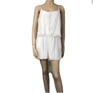 Have White Lace Accent Sleepwear Romper